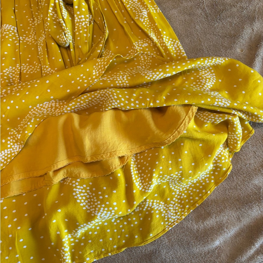 Maeve by Anthropologie gorgeous Yellow Skirt with Pockets Size S - Picture 8 of 9